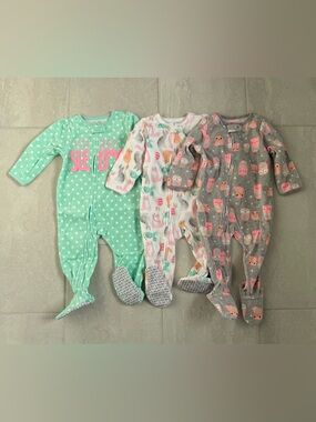 Carter's Baby Girls Fleece Sleepers NWT
